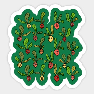 Cute and Colorful Radish Pattern Sticker